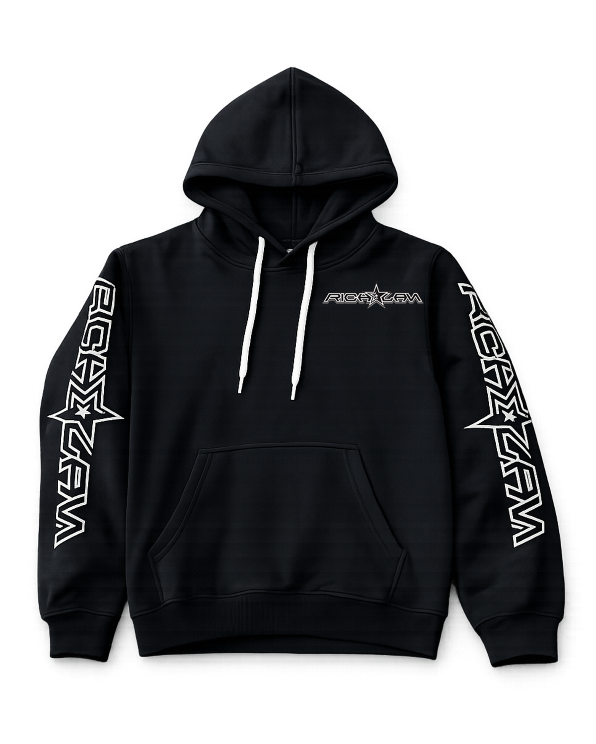 RichLan puff print hoodie (black)