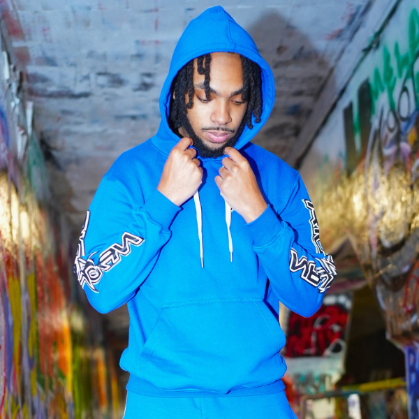 RichLan puff print hoodie (blue)